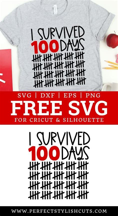 Download Free I Survived 100 Days SVG Cut File Files For Crafts