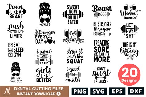 Download Free I Workout To Train Creativefabrica DXF Files