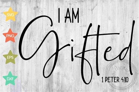 Download Free I am gifted SVG DXF Files
