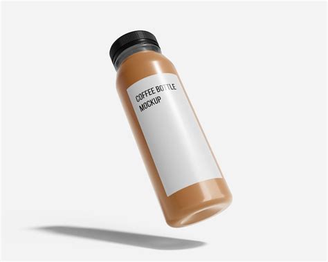 Download Free Ice Coffee Bottle Mockup PSD Generator