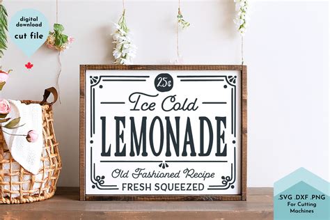 Download Free Ice Cold Lemonade SVG Cut File Files DXF Files