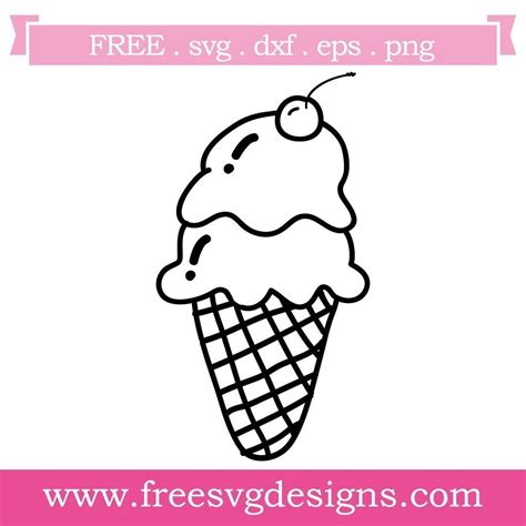 Download Free Ice Cream - SVG File, DXF File Commercial Use DXF Files