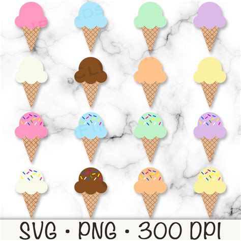 Download Free Ice Cream Cone Bundle | Applique Embroidery Files For Crafts