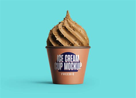 Download Free Ice Cream Cup Mockup PSD Generator