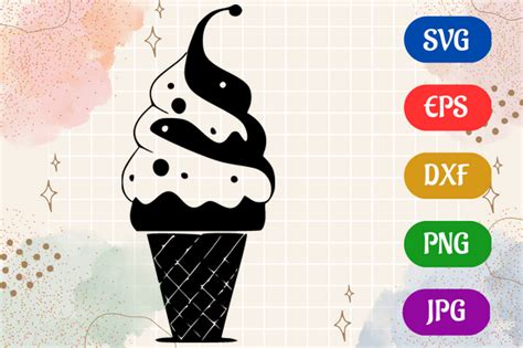 Download Free Ice Cream For Breakfast Silhouette DXF Files