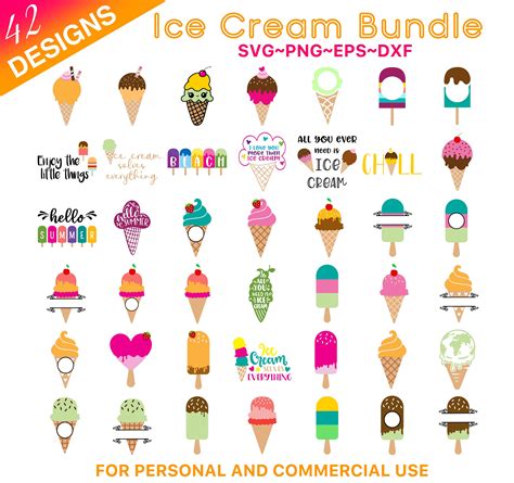 Download Free Ice Cream SVG Bundle Easy Edite