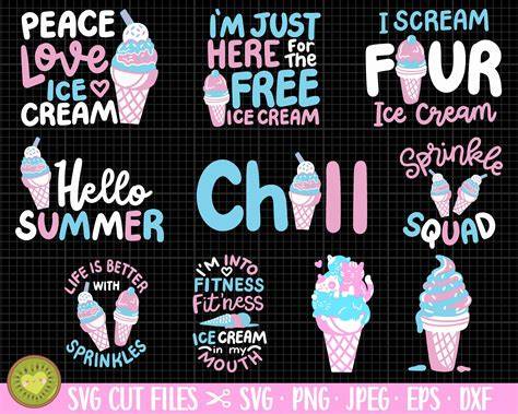 Download Free Ice Cream SVG Bundle Files