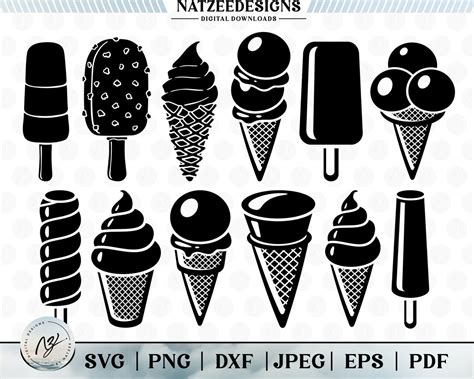 Download Free Ice Cream SVG Bundle Files DXF Files