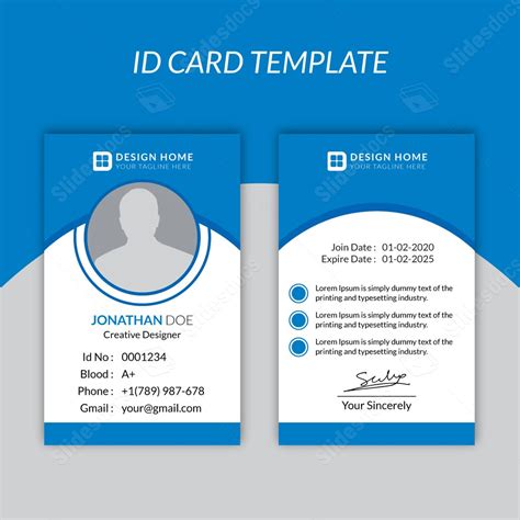 Free Id Template Word