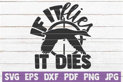 Download Free If it flies it dies SVG Cut File DXF Files