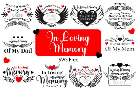 Never to be Forgotten: The Ultimate Collection of Free In Loving Memory SVGs