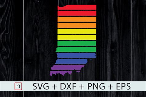 Download Free Indiana State-Map Rainbow-LGBT Pride Files Free PSD Mockups