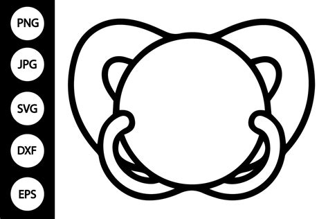 Download Free Infant Baby Pacifier - SVG File, DXF File Creativefabrica For Crafts