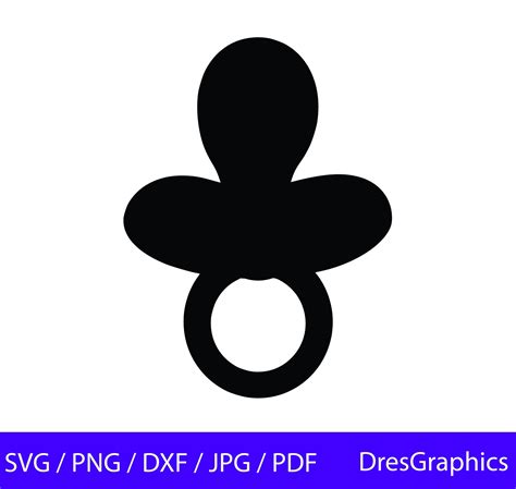 Download Free Infant Baby Pacifier - SVG File, DXF File Files DXF Files