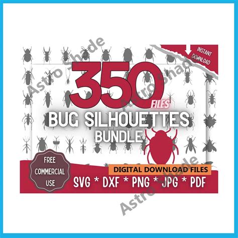 Download Free Insects Silhouettes SVG Bundle Commercial Use