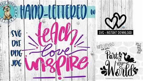 Download Free Inspire - Hand Lettered SVG Printable