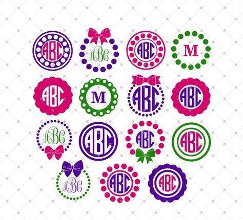 Download Free Installable Circle Monogram Fonts Bundle Files for Cricut
