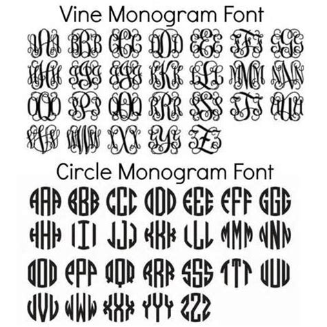 Download Free Installable Circle Monogram Fonts Bundle Silhouette