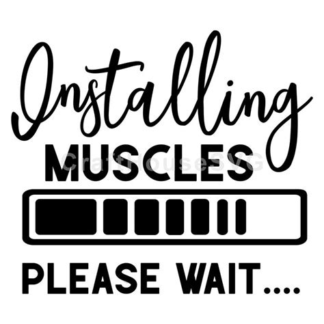 Download Free Installing Muscle Please Wait Gym SVG Cut File Files Free PSD Mockups