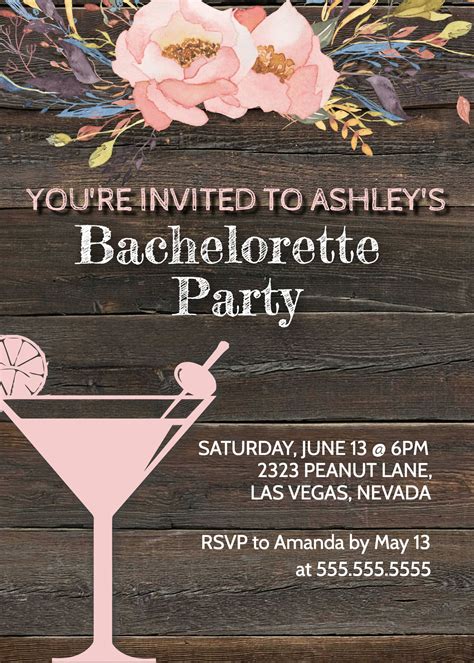 Free Invitation Templates For Bachelorette Party