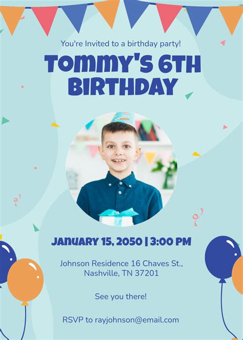 Free Invite Templates Birthday