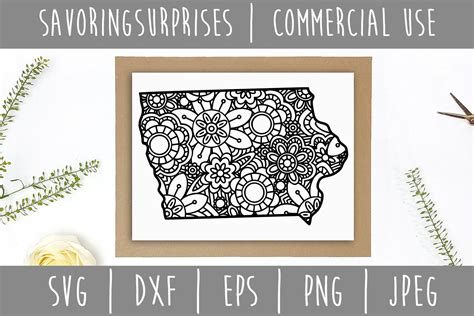 Download Free Iowa State Mandala Clipart Files DXF Files