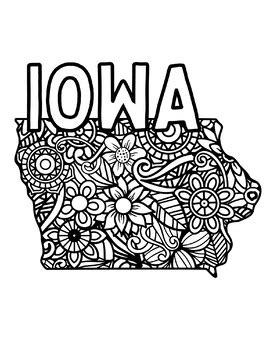 Download Free Iowa State Mandala Clipart Printable