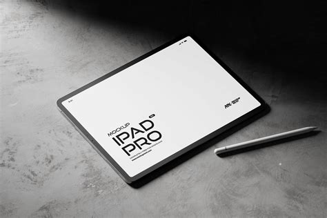 Download Free Ipad Pro with Pencil Mockup PSD Generator