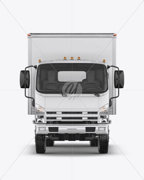 Download Free Isuzu Elf Mockup - Front View PSD Generator