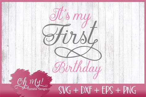 Download Free It's My First Birthday Files DXF Files