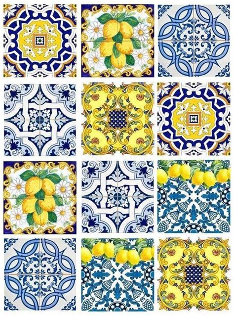 Download Free Italian Tile Patterns Silhouette For Crafts