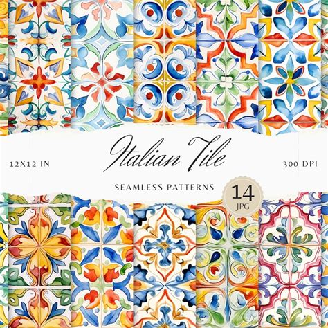 Download Free Italian Tile Patterns for Cricut Machine