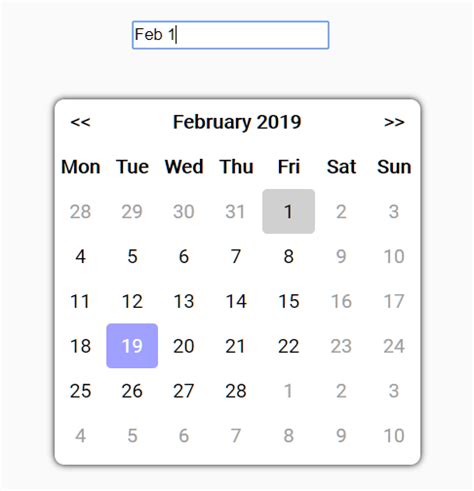 Free Javascript Calendar Picker