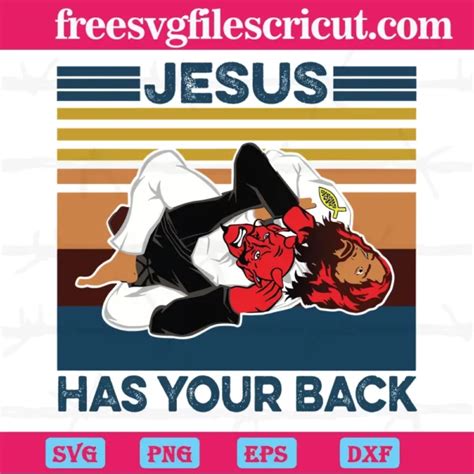 Download Free Jesus Has Your Back for Cricut Machine