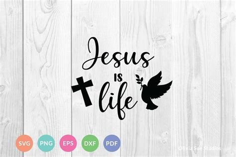 Download Free Jesus Is Life SVG Commercial Use DXF Files
