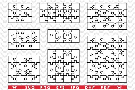 Download Free Jigsaw Puzzles SVG Bundle Files DXF Files