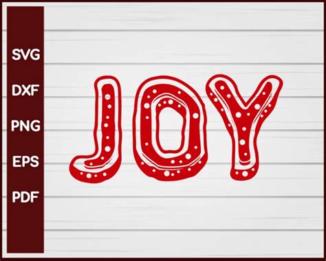 Download Free Joy - Christmas SVG Cut File Commercial Use DXF Files