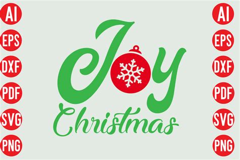 Download Free Joy - Christmas SVG Cut File for Cricut Machine