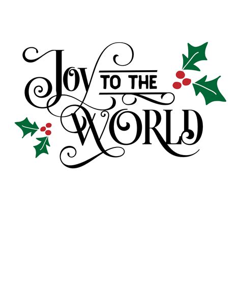 Download Free Joy To The World SVG Printable