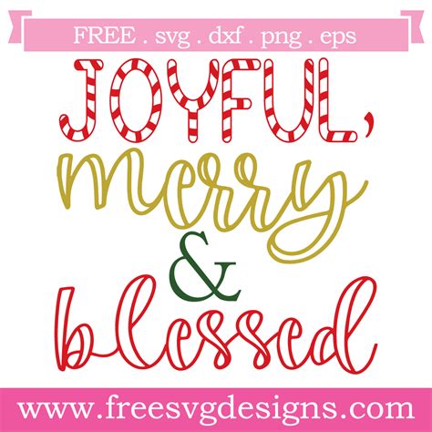 Download Free Joyful Merry And Blessed Files DXF Files