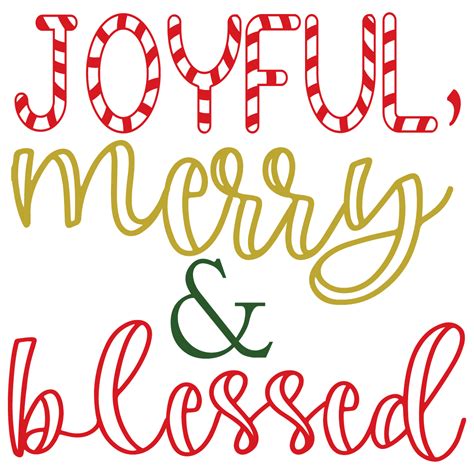 Download Free Joyful Merry And Blessed Files For Crafts