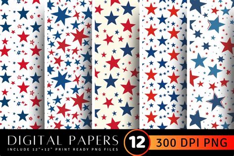 Download Free July 4 Transparent Pattern Digital Backgrounds Images