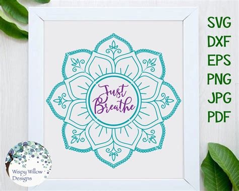 Download Free Just Breathe Mandala Files DXF Files