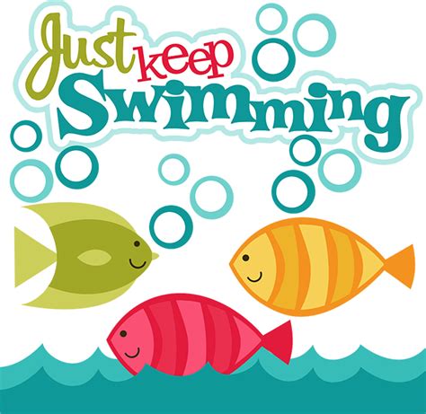 Download Free Just Keep Swimming Fish SVG Cutting File DXF Files