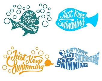 Download Free Just Keep Swimming Fish SVG Cutting File Files Free PSD Mockups