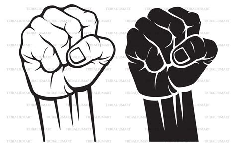 Download Free Justice Fist SVG Cut File Commercial Use DXF Files