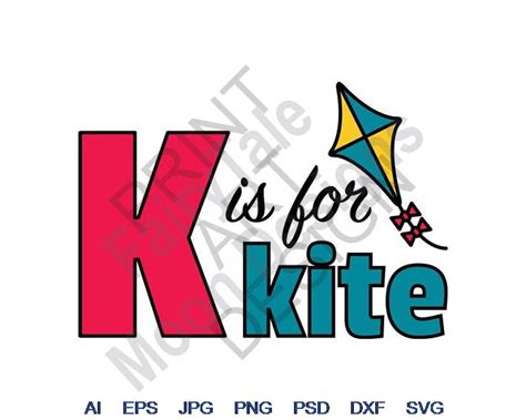 Download Free K For Kite - SVG File, DXF File For Crafts