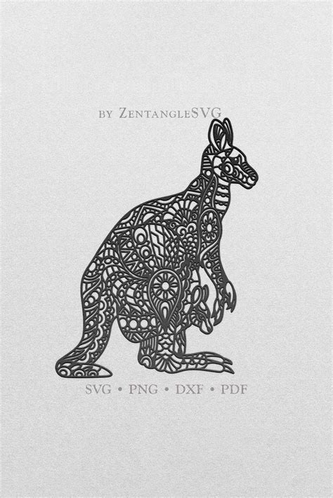 Download Free Kangaroo Mandala SVG/DXF/EPS/PNG/JPG/PDF Files DXF Files