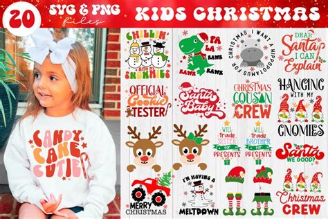 Download Free Kid Child Christmas SVG Bundle Files For Crafts