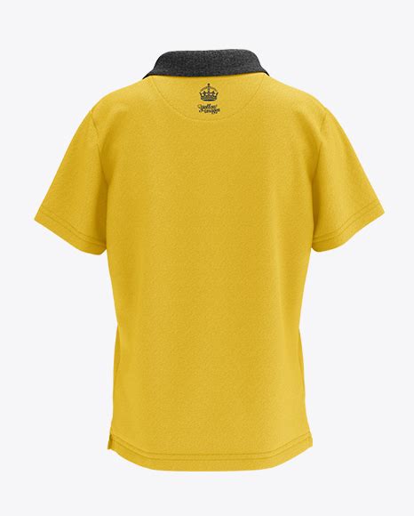 Download Free Kids Polo HQ Mockup - Back View PSD Generator PSD Files